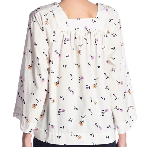 MADEWELL FLORAL bell sleeve peasant blouse - Picture 2 of 7